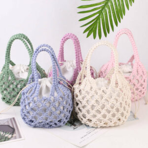 Weaving Hollow Women's Mori Style Portable Beach Bag