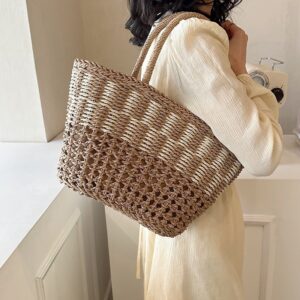Large Capacity Woven Bag Fashion Portable Single