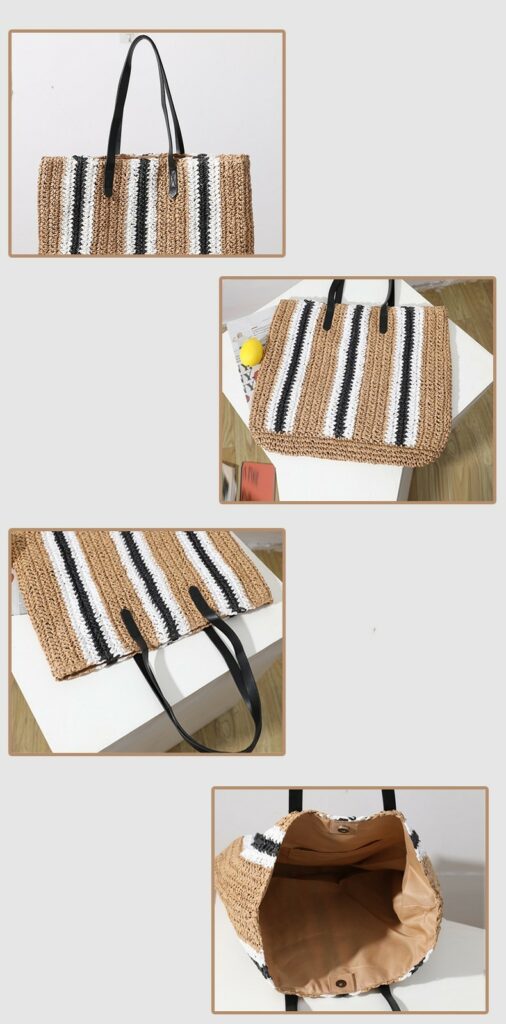 Alternative view of Single Shoulder Large Capacity Hand Woven Bag