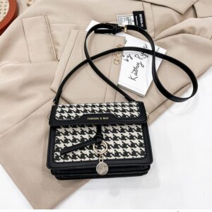 Alternative view of Houndstooth Pattern Large Capacity Women's Fashion Messenger Bag