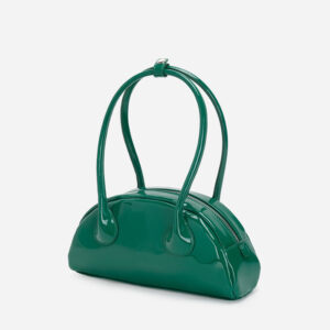 Half-round Shoulder Bag Is Versatile And Bright Face Long Handle Handbag