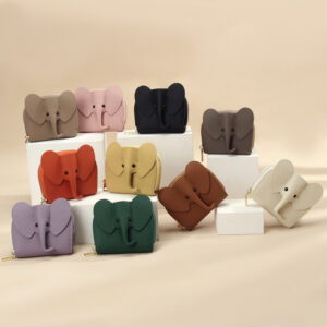 Alternative view of Leather Organ Card Holder Bags Creative Elephant Zipper Wallet Fashion Bag