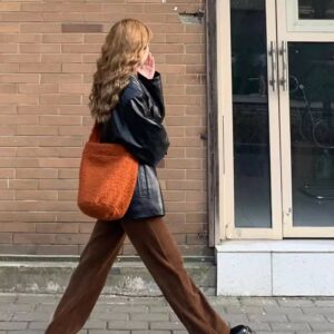 Autumn And Winter Fur Large-capacity Bucket Shoulder Bag