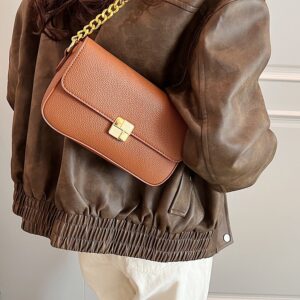 Simple Chain Small Square Western Style Hardware Decoration Hand Shoulder Bag
