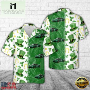 2017 Ferrari 488 Spider 'Green Jewel' St Patrick's Day Hawaiian Shirt