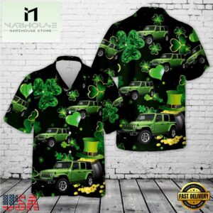 2019 Jp Wrangler Green, Patrick's Day Hawaiian Shirt