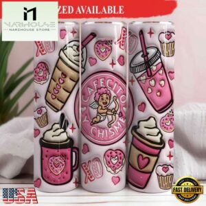3D Cafecito y Chisme Inflated Tumbler Valentines Coffee Puffy Tumbler