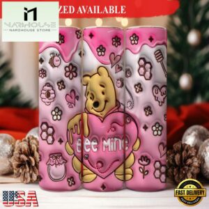 3D Cartoon Valentine Tumbler Bear And Friends 3D Christmas Tumbler