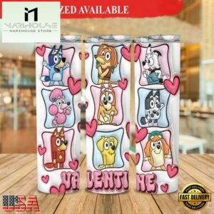 3D Inflated Cartoon Valentine Tumbler Wrap Cartoon Coffee Tumbler