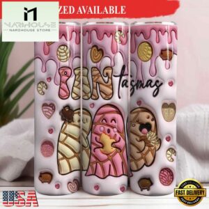 3D Pan Dulce Coffee Valentine Tumbler Valentine's Day Tumbler