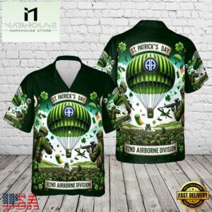 82nd Airborne Division St Patrick's Day Hawaiian Shirt