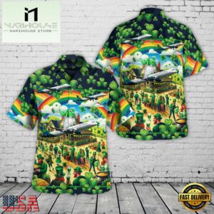 Aer Lingus Airbus A321-253NX Saint Patrick's Day Hawaiian Shirt