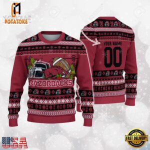 Arkansas Razorbacks Logo Football NCAA Ugly Christmas Sweater