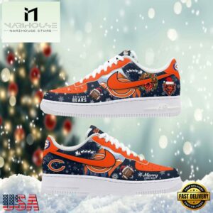 Chicago Bears Merry Christmas Air Force 1 Shoes