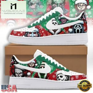 Christmas Time For Halloween Horror Movies Air Force 1 Shoes Gift For Men Women