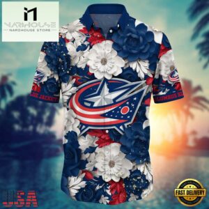 Columbus Blue White Jackets NHL Hawaiian Shirt