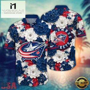 Columbus Blue White Jackets NHL Hawaiian Shirt