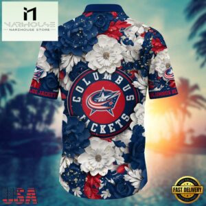 Columbus Blue White Jackets NHL Hawaiian Shirt