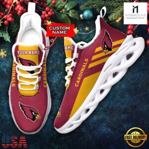 Custom Name Arizona Cardinals NFL New Merry Christmas Max Soul Shoes