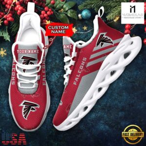 Custom Name Atlanta Falcons NFL New Merry Christmas Max Soul Shoes