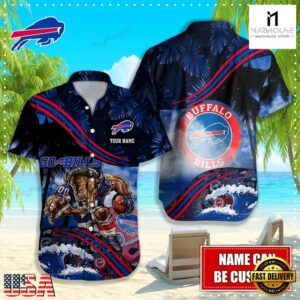 Custom Name Buffalo Bills NFL Mascot Hawaiian Shirt