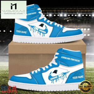 Custom Name Carolina Panthers Air Jordan 1 Shoes