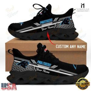 Custom Name Carolina Panthers NFL Sport Max Soul Shoes