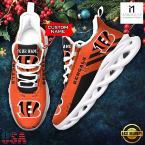 Custom Name Cincinnati Bengals NFL New Merry Christmas Max Soul Shoes