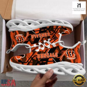 Custom Name Cincinnati Bengals NFL Sport Team Clunky Max Soul Shoes