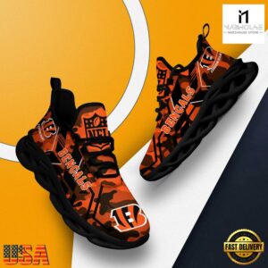 Custom Name Cincinnati Bengals NFL Sport Team Clunky Max Soul Shoes