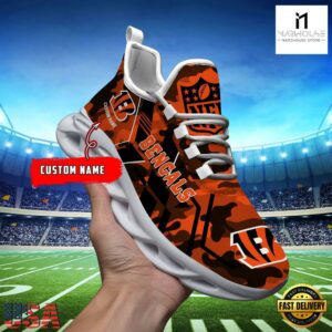 Custom Name Cincinnati Bengals NFL Sport Team Clunky Max Soul Shoes