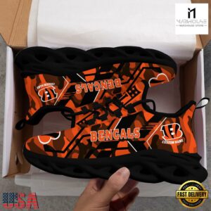 Custom Name Cincinnati Bengals NFL Sport Team Clunky Max Soul Shoes