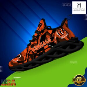 Custom Name Cincinnati Bengals NFL Sport Team Clunky Max Soul Shoes