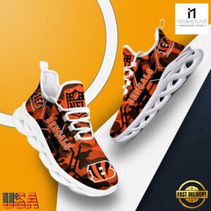 Custom Name Cincinnati Bengals NFL Sport Team Clunky Max Soul Shoes