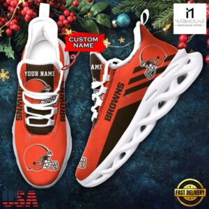 Custom Name Cleveland Browns NFL New Merry Christmas Max Soul Shoes