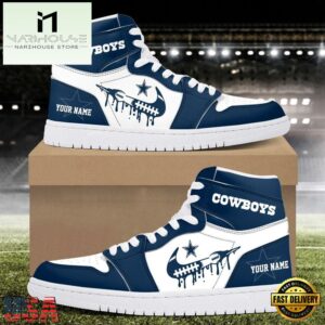 Custom Name Dallas Cowboys Air Jordan 1 Shoes