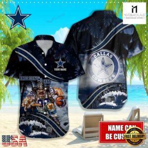 Custom Name Dallas Cowboys NFL Mascot Hawaiian Shirt