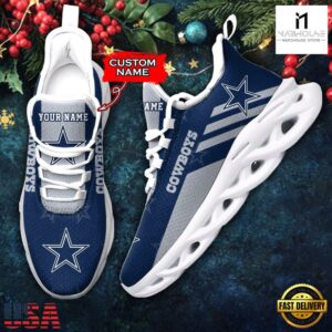 Custom Name Dallas Cowboys NFL New Merry Christmas Max Soul Shoes