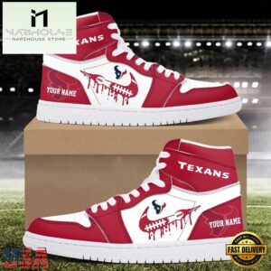 Custom Name Houston Texans Air Jordan 1 Shoes