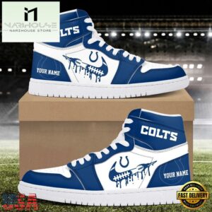 Custom Name Indianapolis Colts Air Jordan 1 Shoes