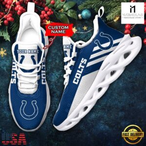 Custom Name Indianapolis Colts NFL New Merry Christmas Max Soul Shoes