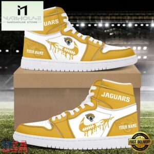 Custom Name Jacksonville Jaguars Air Jordan 1 Shoes