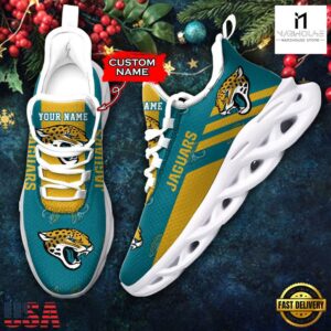 Custom Name Jacksonville Jaguars NFL New Merry Christmas Max Soul Shoes