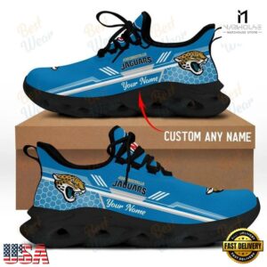 Custom Name Jacksonville Jaguars NFL Sport Max Soul Shoes