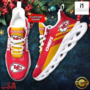 Custom Name Kansas City Chiefs NFL New Merry Christmas Max Soul Shoes