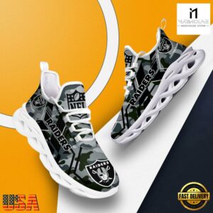 Personalized Las Vegas Raiders NFL Sport Team Clunky Max Soul Shoes NFL Gifts 15 Custom Name Las Vegas Raiders NFL Sport Team Clunky Max Soul Shoes