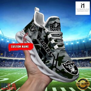 Custom Name Las Vegas Raiders NFL Sport Team Clunky Max Soul Shoes
