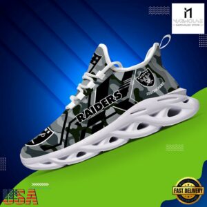 Personalized Las Vegas Raiders NFL Sport Team Clunky Max Soul Shoes NFL Gifts 13 Custom Name Las Vegas Raiders NFL Sport Team Clunky Max Soul Shoes