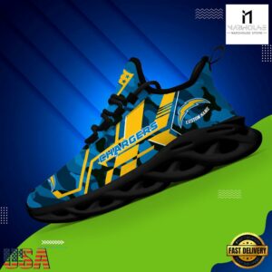 Custom Name Los Angeles Chargers NFL Sport Team Clunky Max Soul Shoes For Fans