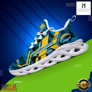 Custom Name Los Angeles Chargers NFL Sport Team Clunky Max Soul Shoes For Fans